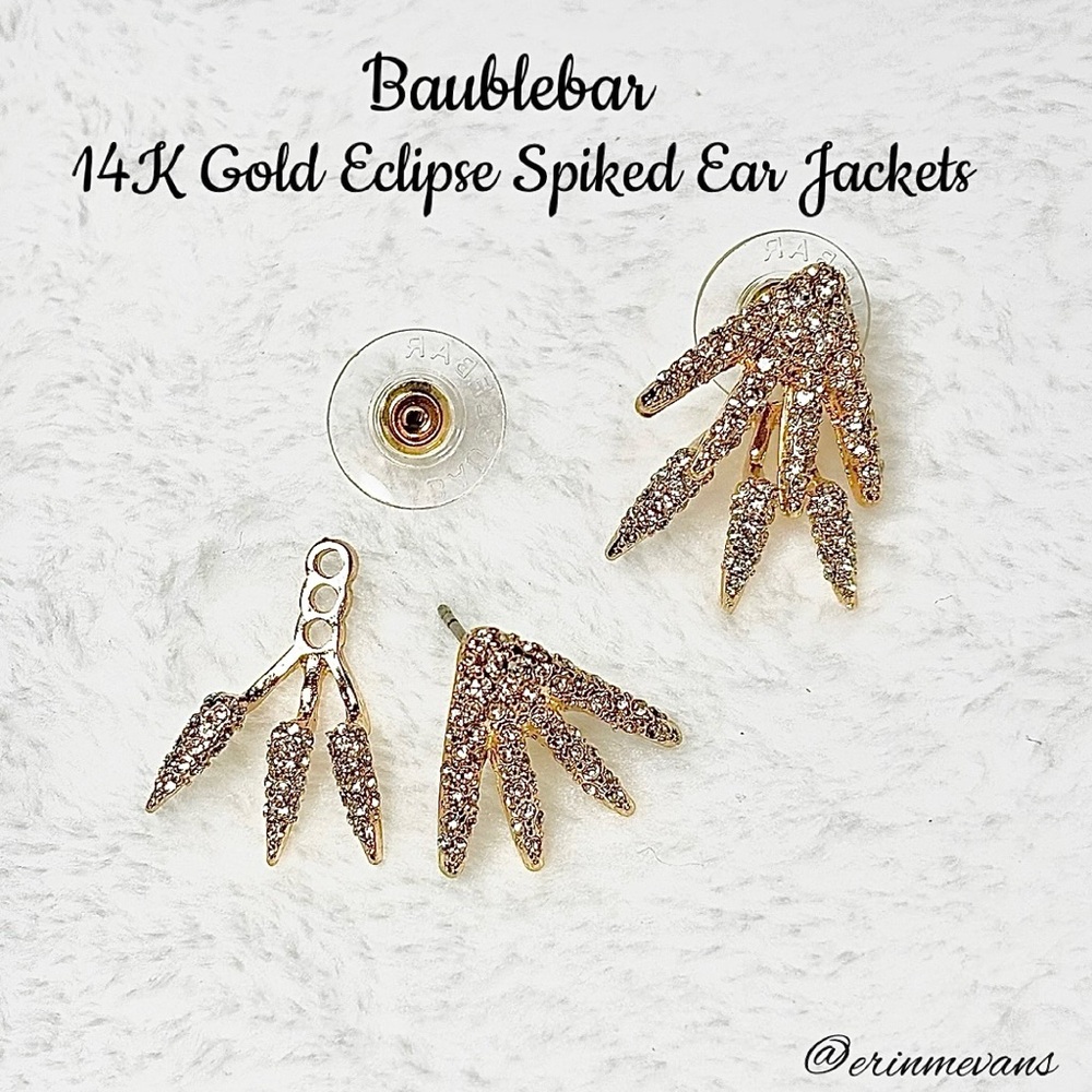 Baublebar Eclipse Spiked Ear Jackets 14K Gold New